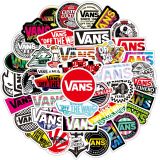 50pcs trendy brand graffiti stickers decorative suitcase notebook waterproof detachable stickers