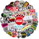 50pcs trendy brand graffiti stickers decorative suitcase notebook waterproof detachable stickers