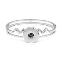Butterfly love Stainless Steel rhinestones Bracelet fit 18mm snap button jewelry