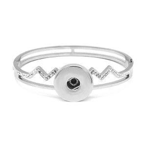 Butterfly love Stainless Steel rhinestones Bracelet fit 18mm snap button jewelry