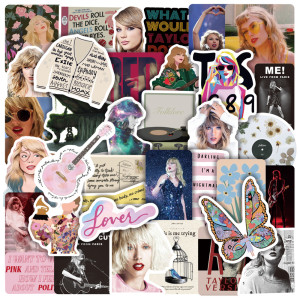 50pcs taylor album graffiti stickers decorative suitcase notebook waterproof detachable stickers