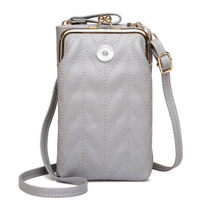 New mini messenger small bag vertical shoulder bag long wallet women's mobile phone bag fit 18mm snap button jewelry