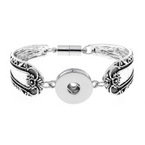 Metal 1 buttons snap silver   bracelet fit 18&20MM snap button jewelry
