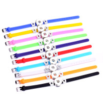 flowers Silicone rhinestones Bracelets fit 20mm snaps  jewelry