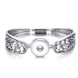 Metal 1 buttons snap silver   bracelet fit 18&20MM snap button jewelry