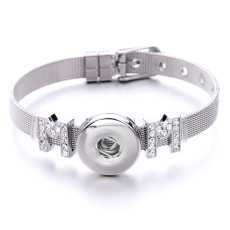 love mom Stainless steel wih 1 buttons Rhinestone Accessories like Watch band