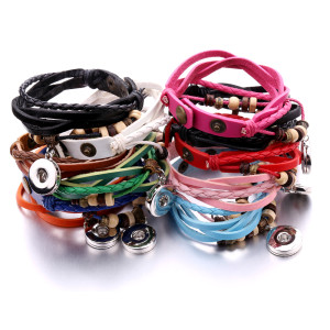 Leather bracelets fit 20mm snaps  jewelry