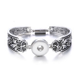 Metal 1 buttons snap silver   bracelet fit 18&20MM snap button jewelry