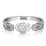 Metal 1 buttons snap silver   bracelet fit 18&20MM snap button jewelry