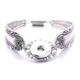 Metal 1 buttons snap silver   bracelet fit 18&20MM snap button jewelry