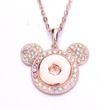 8 styles Necklace love 80CM chain silver  fit 20MM chunks snap button jewelry