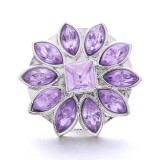 20MM flower Rhinestone  Metal snap buttons