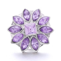 20MM flower Rhinestone  Metal snap buttons