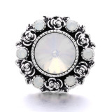 20MM flower Rhinestone  Metal snap buttons
