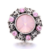20MM flower Rhinestone  Metal snap buttons