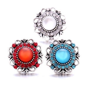 20MM  design Rhinestone  Metal snap buttons