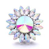 20MM flower Rhinestone  Metal snap buttons