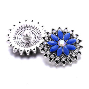 20MM flower Rhinestone  Metal snap buttons