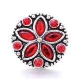 20MM flower Rhinestone  Metal snap buttons