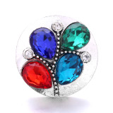 20MM flower Rhinestone  Metal snap buttons