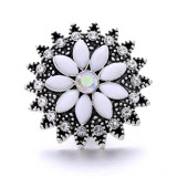 20MM flower Rhinestone  Metal snap buttons
