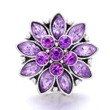 20MM flower Rhinestone  Metal snap buttons