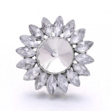 20MM flower Rhinestone  Metal snap buttons