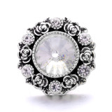 20MM flower Rhinestone  Metal snap buttons