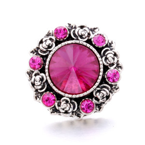 20MM flower Rhinestone  Metal snap buttons