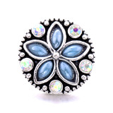 20MM flower Rhinestone  Metal snap buttons