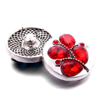 20MM flower Rhinestone  Metal snap buttons