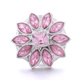 20MM flower Rhinestone  Metal snap buttons