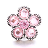 20MM flower Rhinestone  Metal snap buttons
