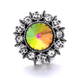 20MM flower Rhinestone  Metal snap buttons