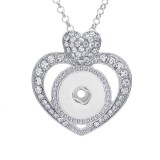 3styles  lOVE  Necklace 80CM chain Colorful  metal  fit 20MM chunks snap button jewelry