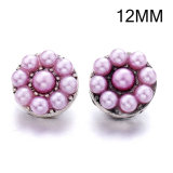 6styles 12MM  design Rhinestone  Metal snap buttons