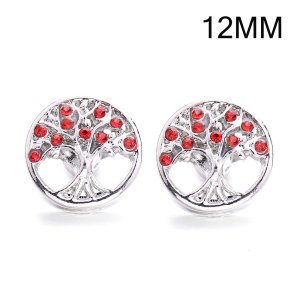 4 styles 12MM life Tree design Rhinestone  Metal snap buttons