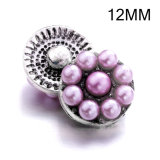 6styles 12MM  design Rhinestone  Metal snap buttons