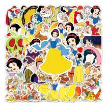 50pcs cartoon princess graffiti stickers decorative suitcase notebook waterproof detachable stickers