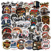 50pcs Harley motorcycle  graffiti stickers decorative suitcase notebook waterproof detachable stickers
