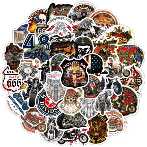 50pcs Harley motorcycle  graffiti stickers decorative suitcase notebook waterproof detachable stickers