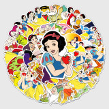 50pcs cartoon princess graffiti stickers decorative suitcase notebook waterproof detachable stickers