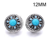 6styles 12MM  design Rhinestone  Metal snap buttons