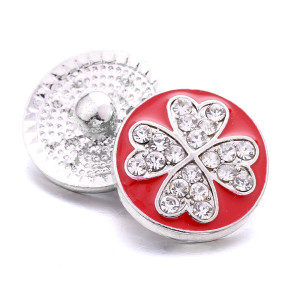 love 20MM  design Rhinestone  Metal snap buttons