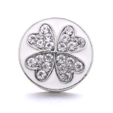 love 20MM  design Rhinestone  Metal snap buttons
