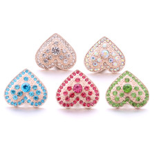 love 20MM  design Rhinestone  Metal snap buttons
