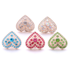 love 20MM  design Rhinestone  Metal snap buttons