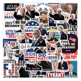 50pcs  BIDEN I DID THAT graffiti stickers decorative suitcase notebook waterproof detachable stickers