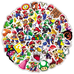 50pcs Cartoon pattern graffiti stickers decorative suitcase notebook waterproof detachable stickers