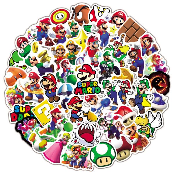 50pcs Cartoon pattern graffiti stickers decorative suitcase notebook waterproof detachable stickers